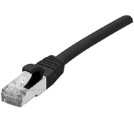 CORDON PATCH RJ45 S/FTP CAT 6a LSOH Snagless Noir 0,30m